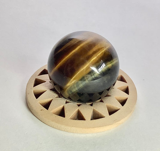 Blue and Yellow Tiger Eye Sphere